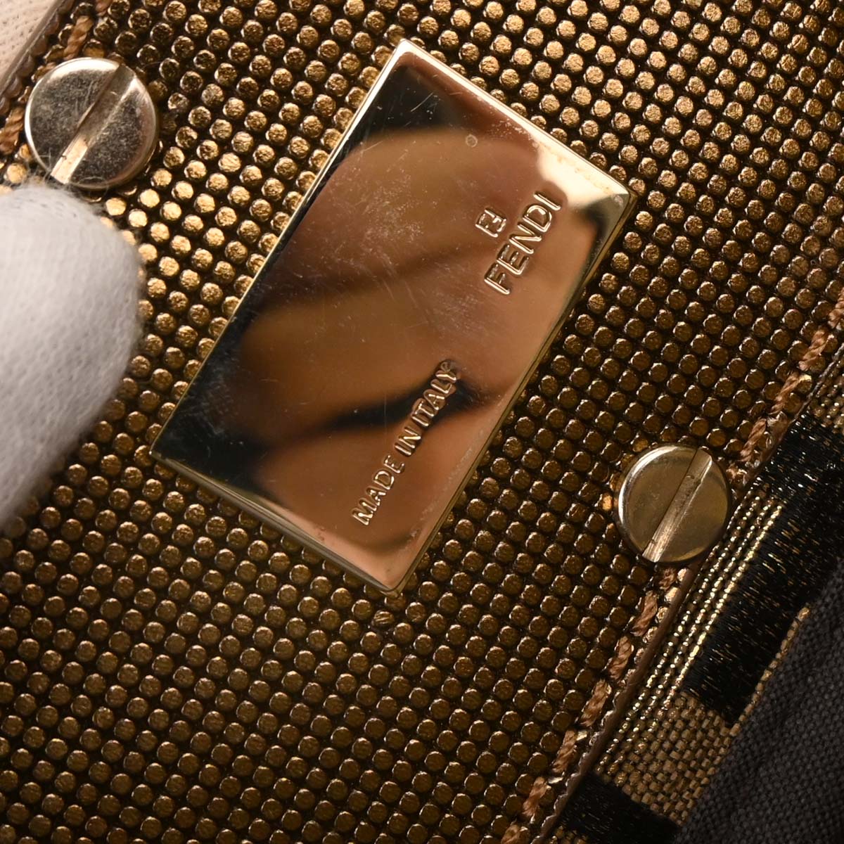 Fendi Gold Zucca Handbag