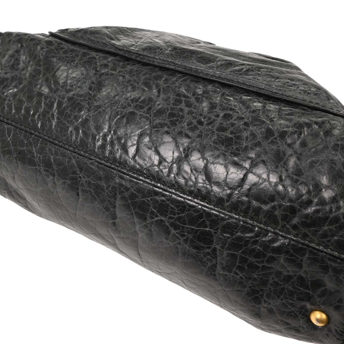 Miu Miu Dark Green Leather Tote Handbag