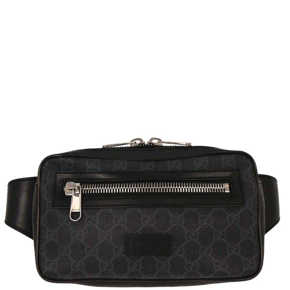 Gucci Black PVC GG Waist Bum Bag
