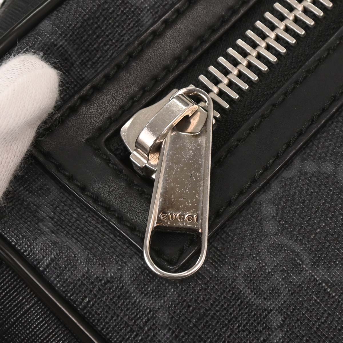 Gucci Black PVC GG Waist Bum Bag