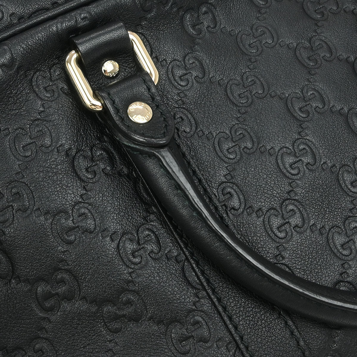 Gucci Black Guccissima GG Imprime Briefcase Handbag