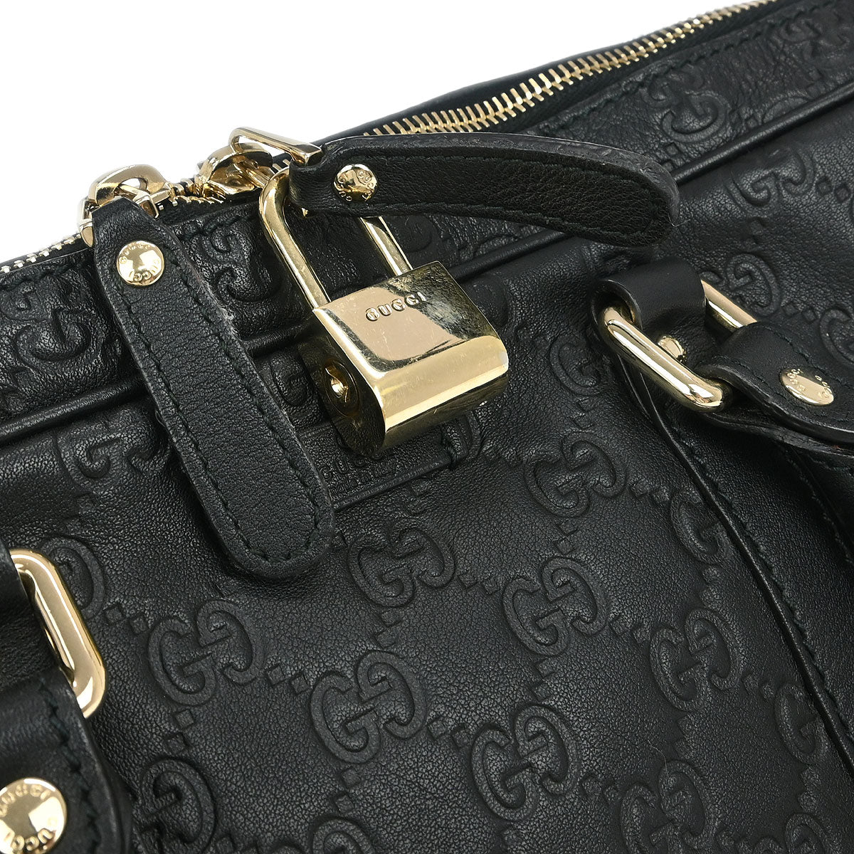 Gucci Black Guccissima GG Imprime Briefcase Handbag