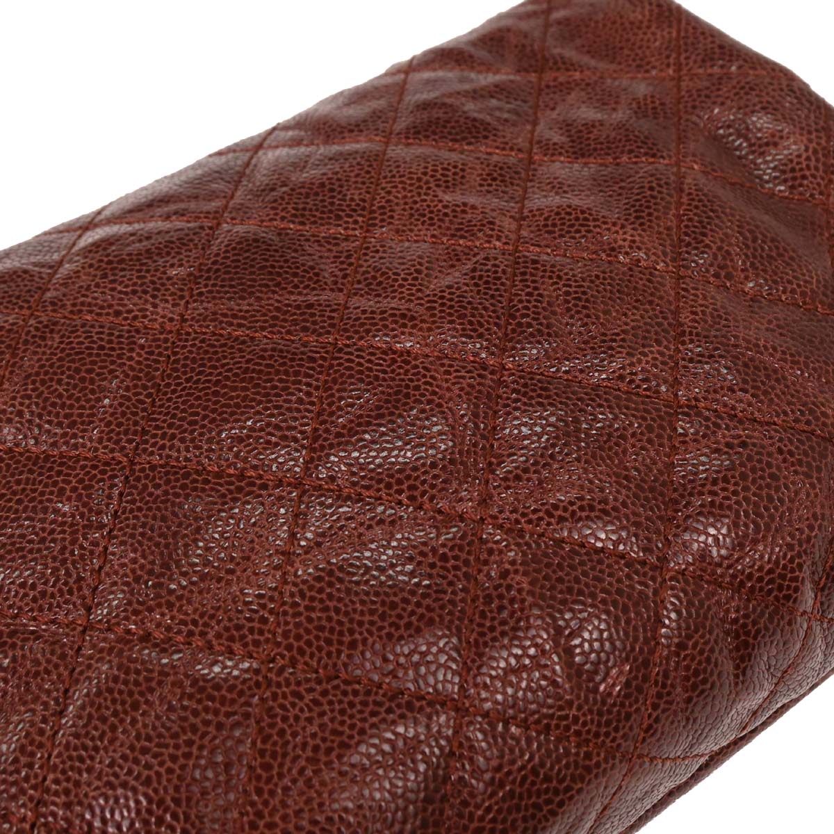 Chanel 2012 Bordeaux Caviar Elastic Flap Shoulder Bag