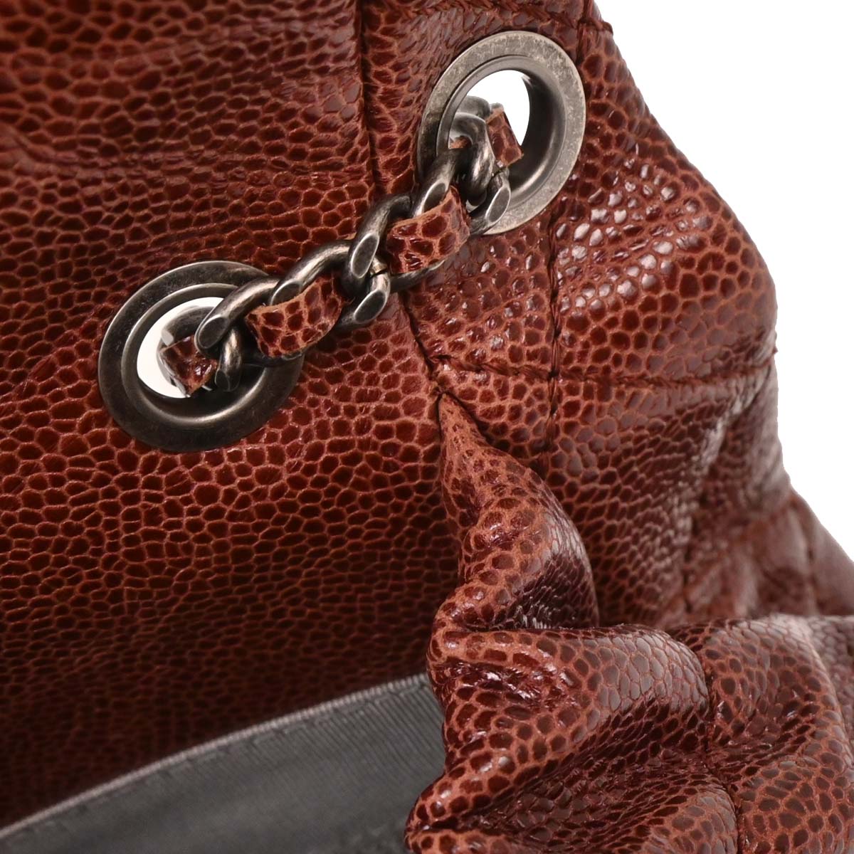 Chanel 2012 Bordeaux Caviar Elastic Flap Shoulder Bag