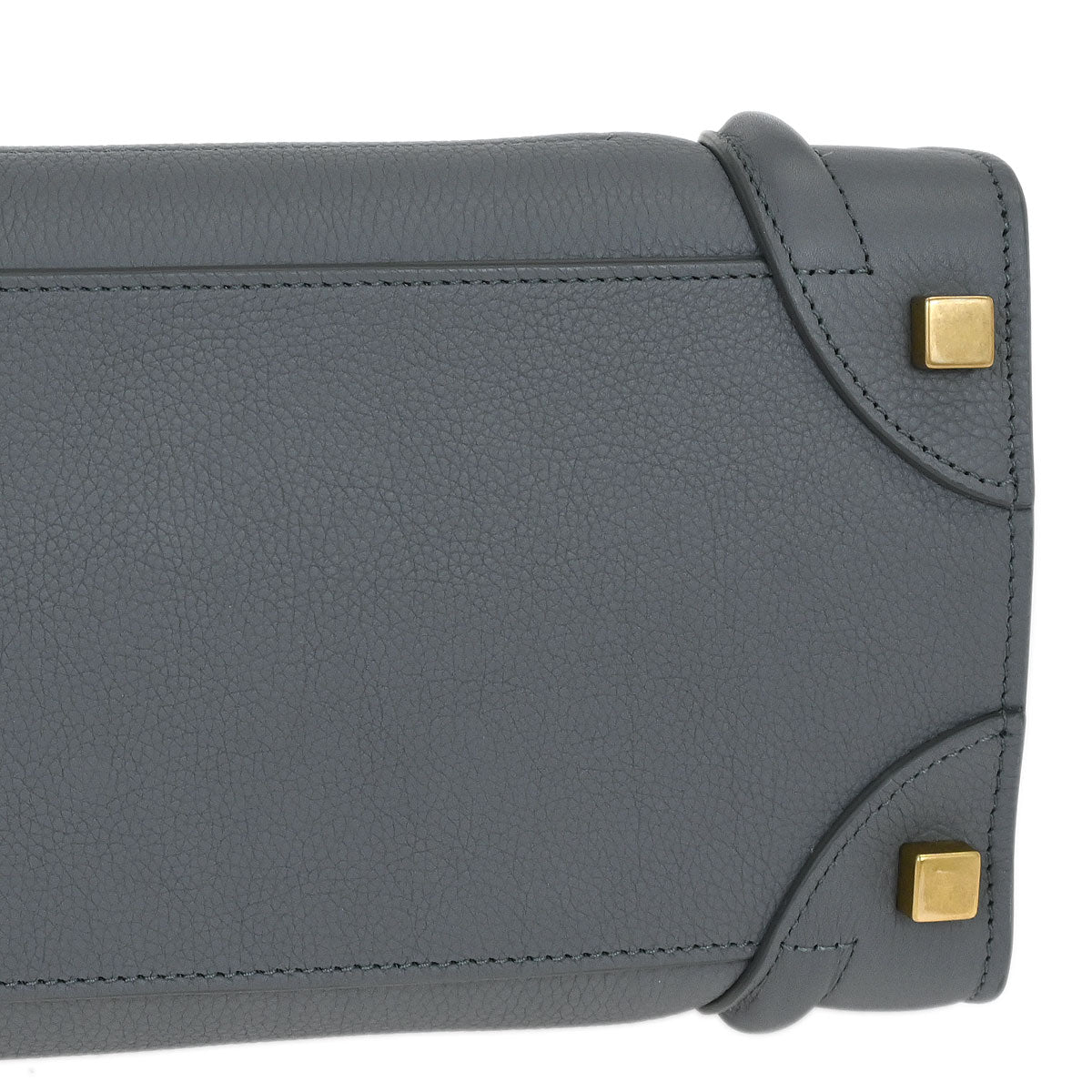 Celine Gray Leather Micro Luggage Tote Bag