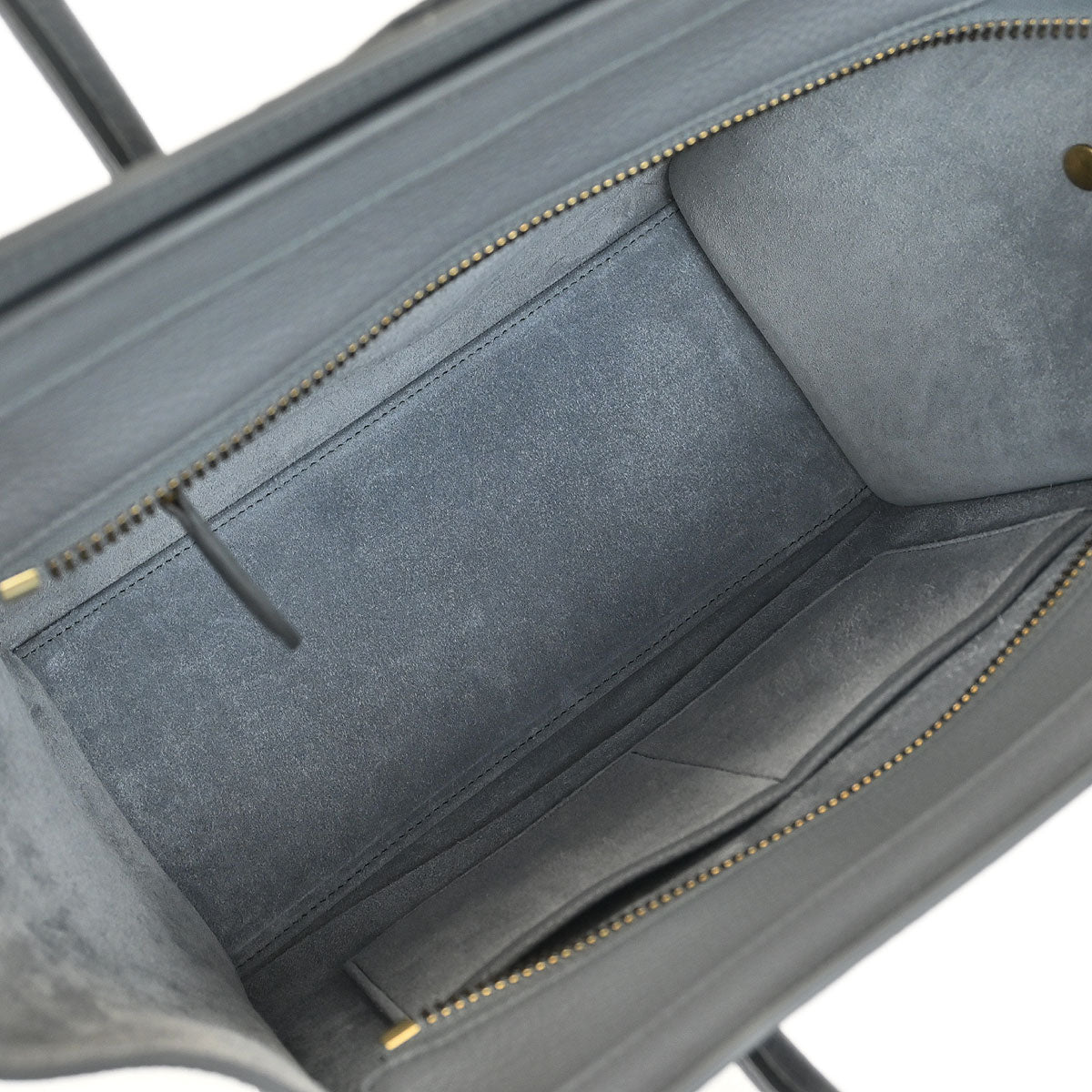 Celine Gray Leather Micro Luggage Tote Bag