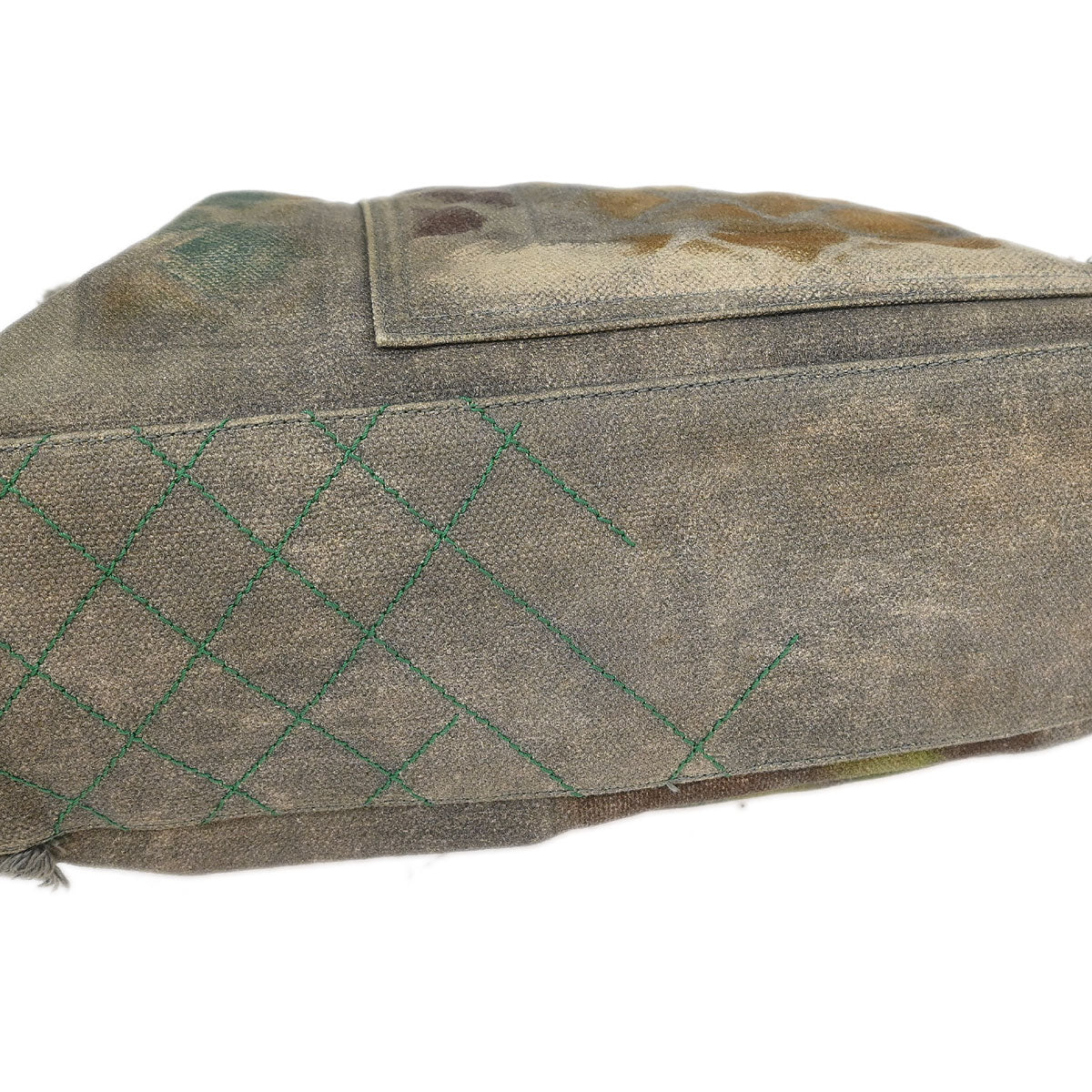 Chanel 2014 Gray Canvas Bricolage Graffiti Tote Handbag