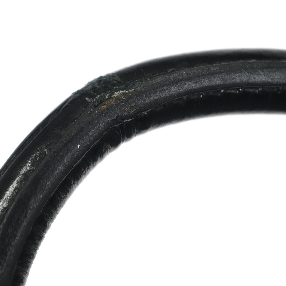 Hermes * Black Porosus Haut a Courroies 50 Handbag