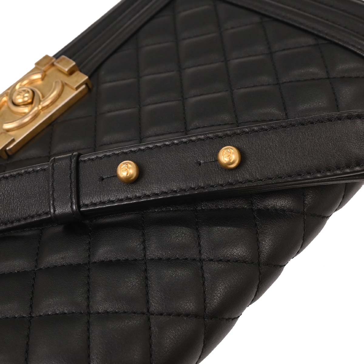 Boy Chanel 2017 Black Lambskin Medium Shoulder Bag