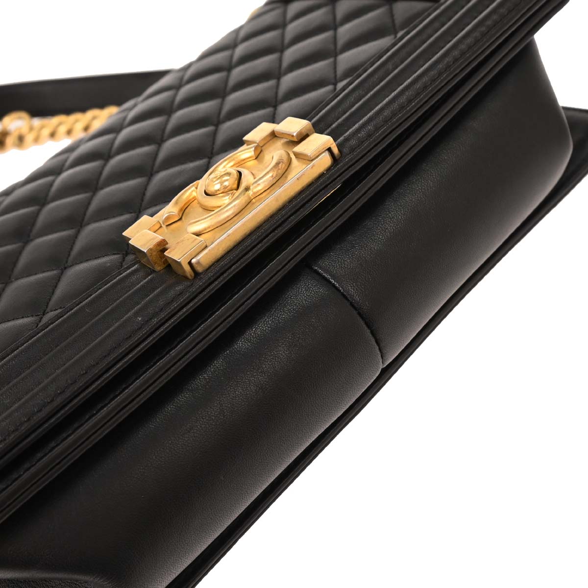 Boy Chanel 2017 Black Lambskin Medium Shoulder Bag