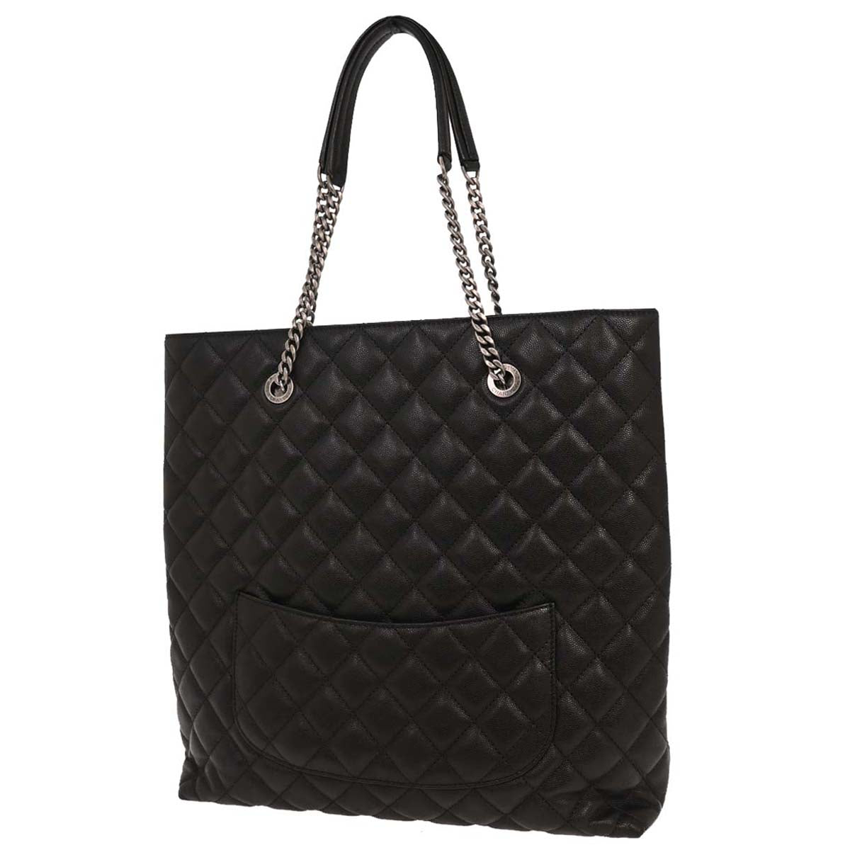 Chanel 2017 Black Caviar Urban Delight Tote Chain Handbag