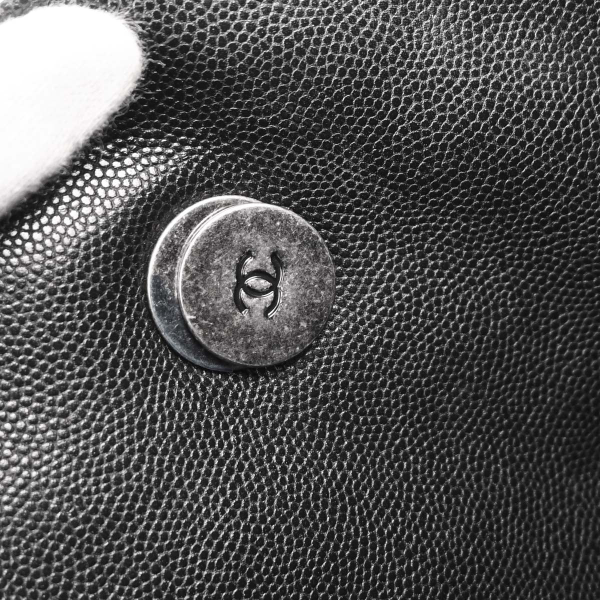 Chanel 2017 Black Caviar Urban Delight Tote Chain Handbag