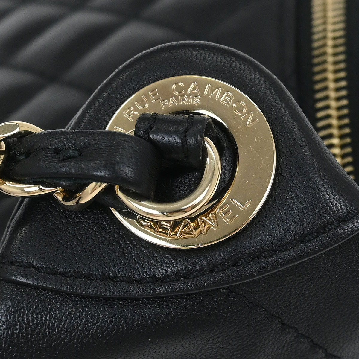 Chanel 2019 Black Lambskin Waist Bum Bag