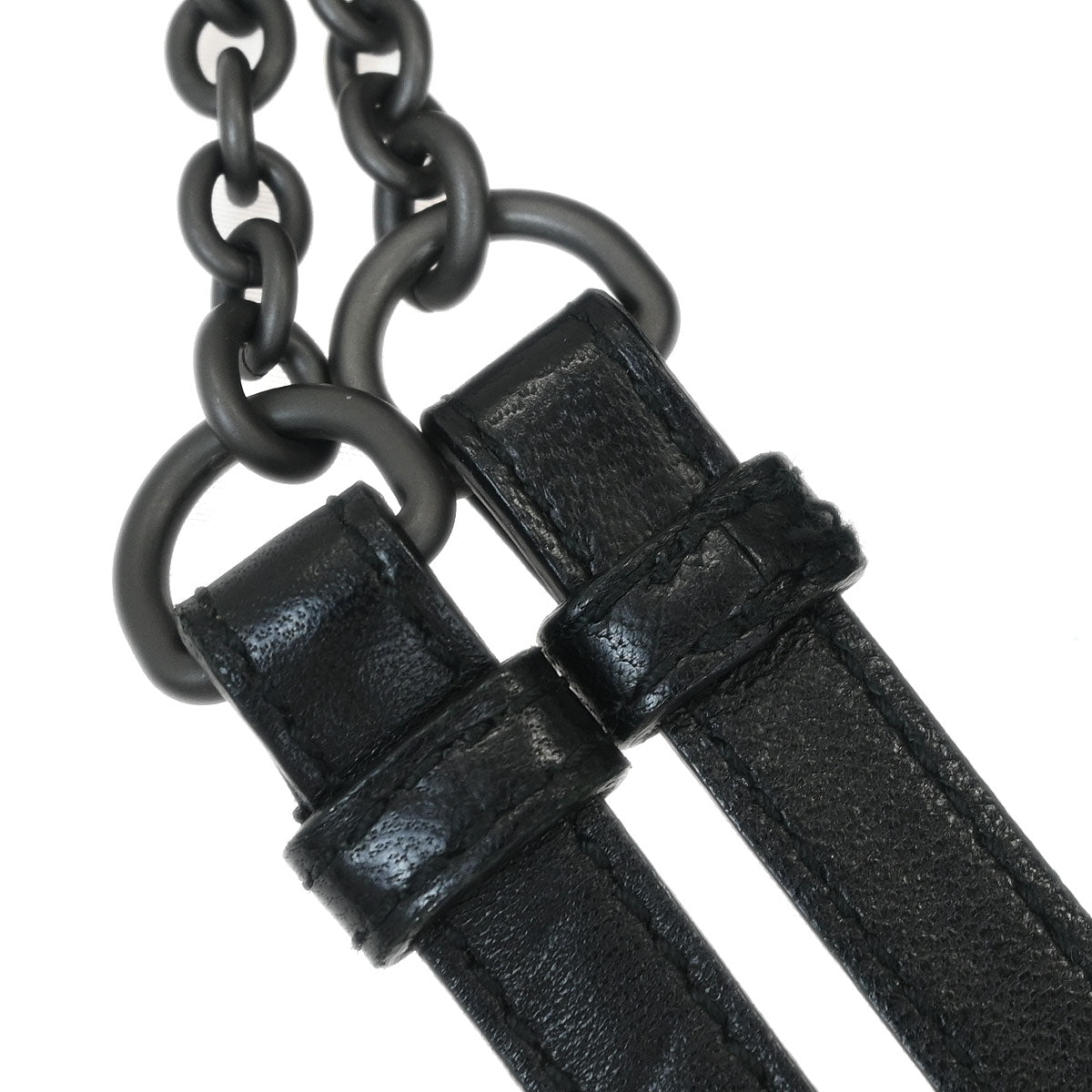 Bottega Veneta Black Intrecciato Chain Handbag