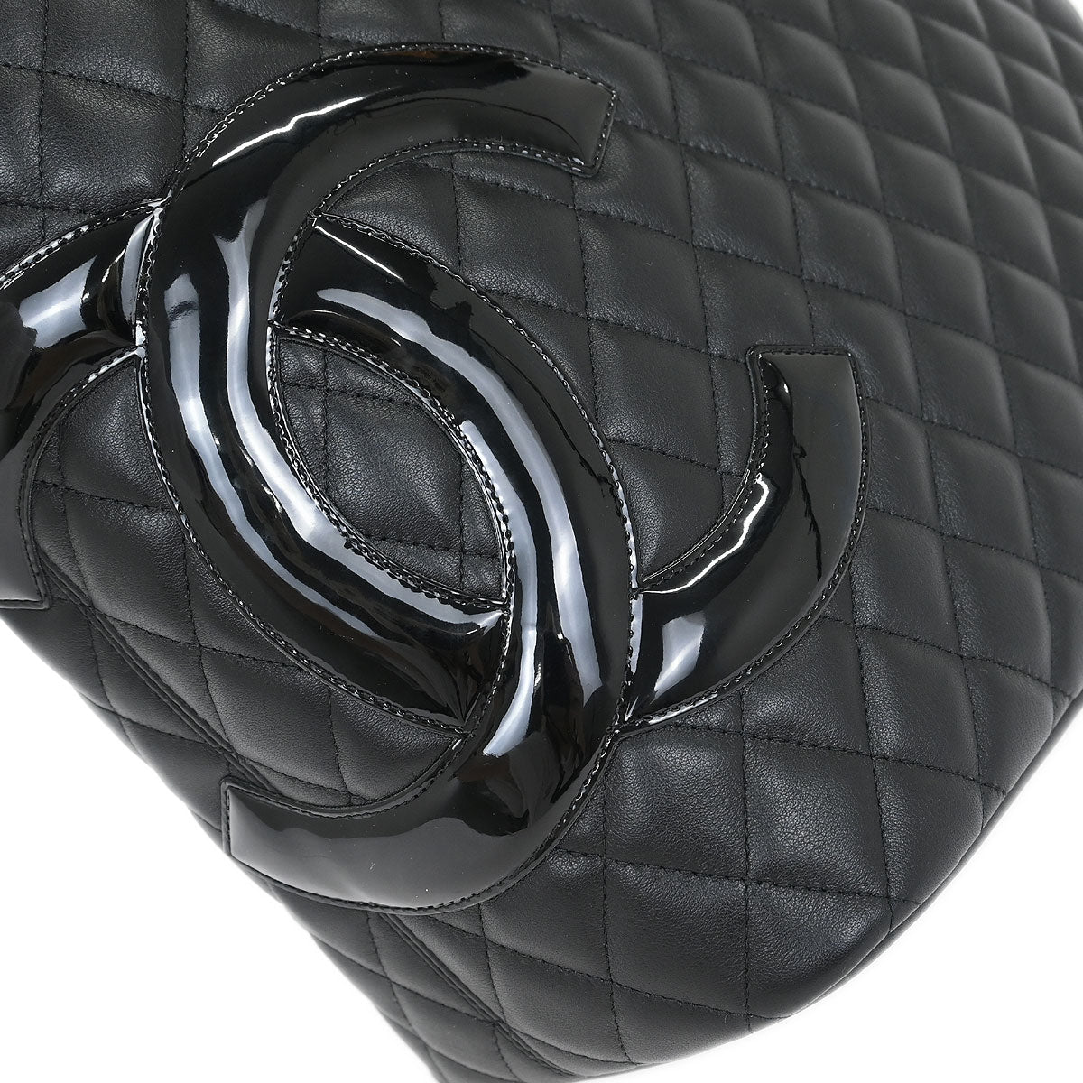 Chanel 2011 Black Calfskin Cambon Ligne Tote Handbag