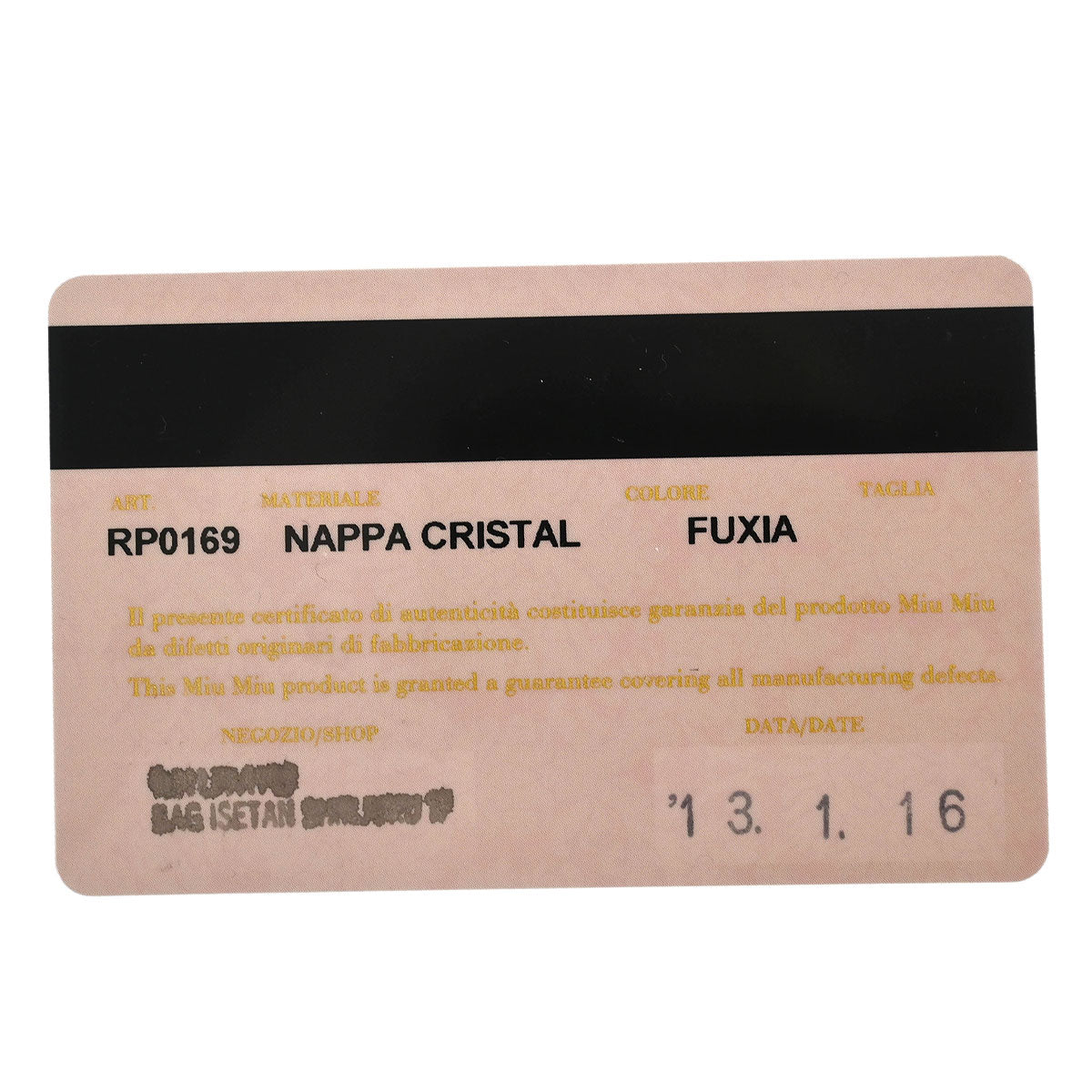 Miu Miu Pink Lambskin Nappa Crystal Handbag