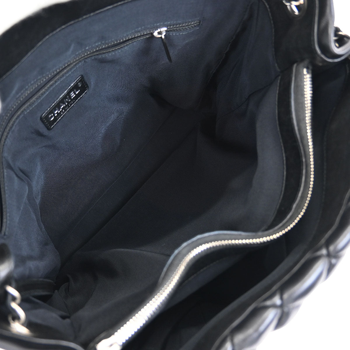 Chanel 2010-2011 Black Calfskin Bubble Quilt Tote Shoulder Bag