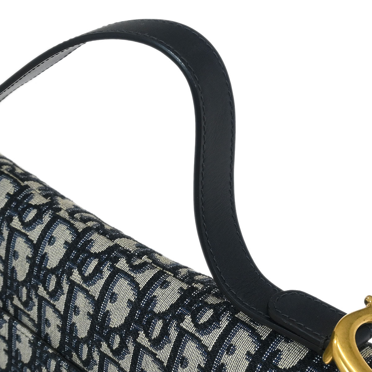 Christian Dior Navy Oblique Trotter Saddle Handbag
