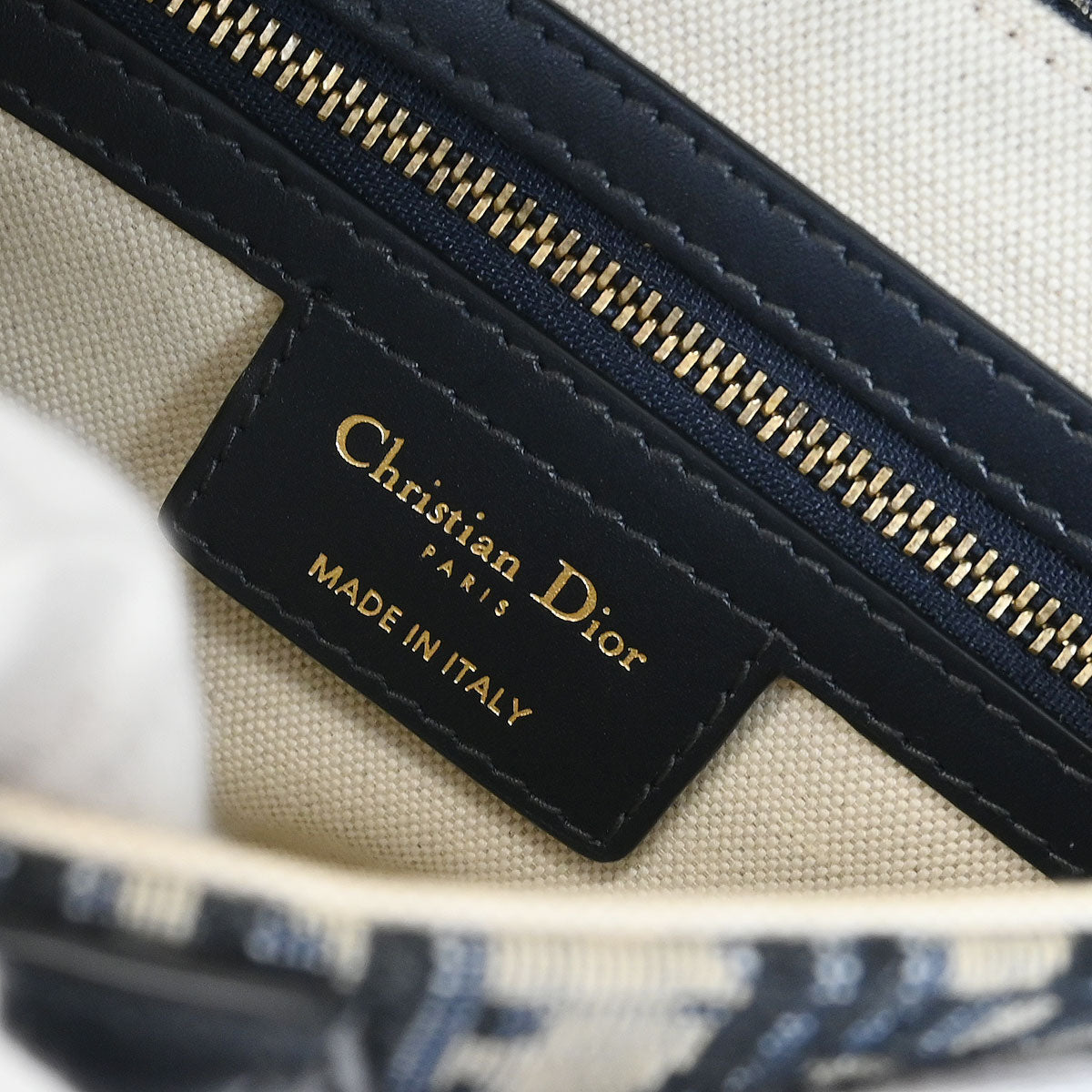 Christian Dior Navy Oblique Trotter Saddle Handbag