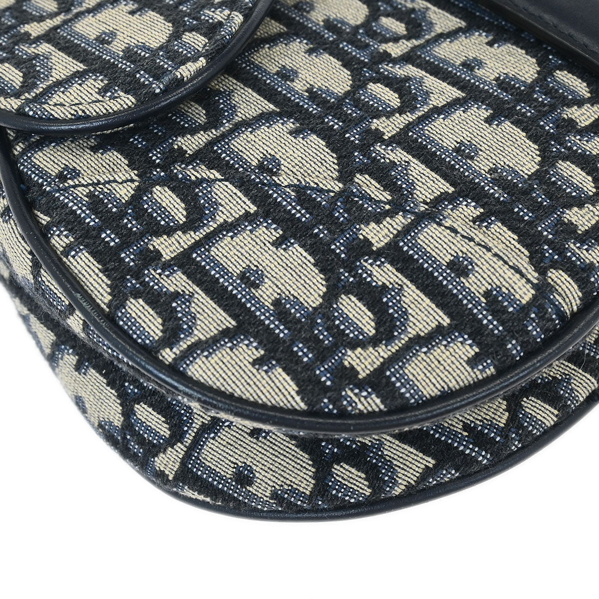 Christian Dior Navy Oblique Trotter Saddle Handbag