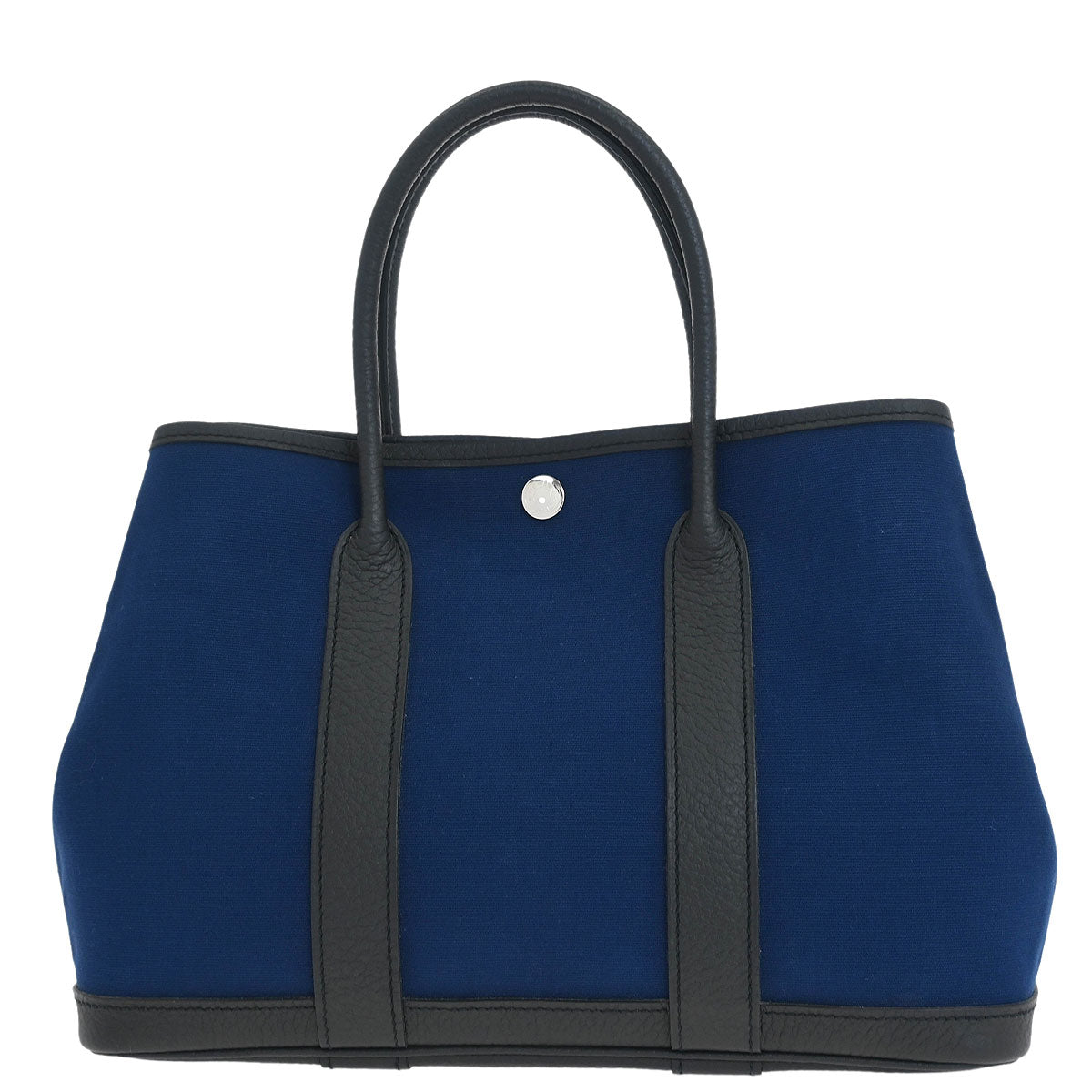 Hermes Navy Toile Officier Negonda Garden Party 30 TPM Tote Bag