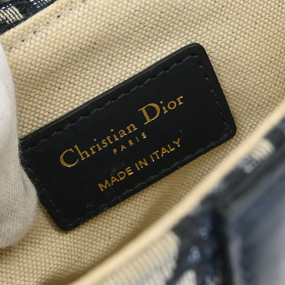 Christian Dior Navy Oblique Trotter Saddle Handbag