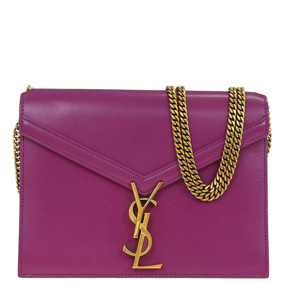 Saint Laurent Purple Cassandra Shoulder Bag