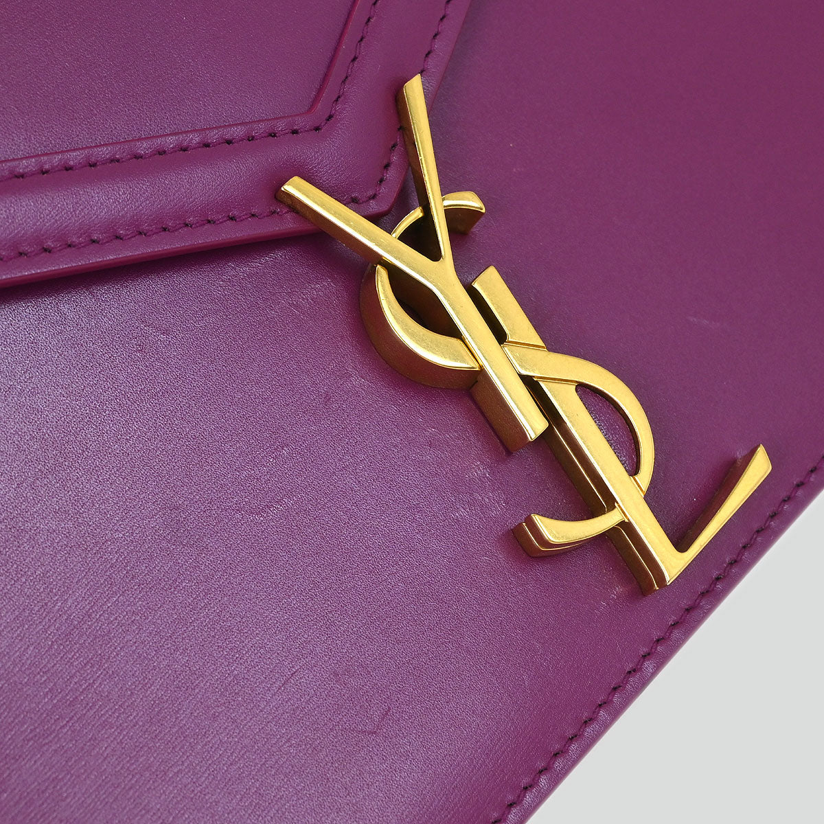 Saint Laurent Purple Cassandra Shoulder Bag