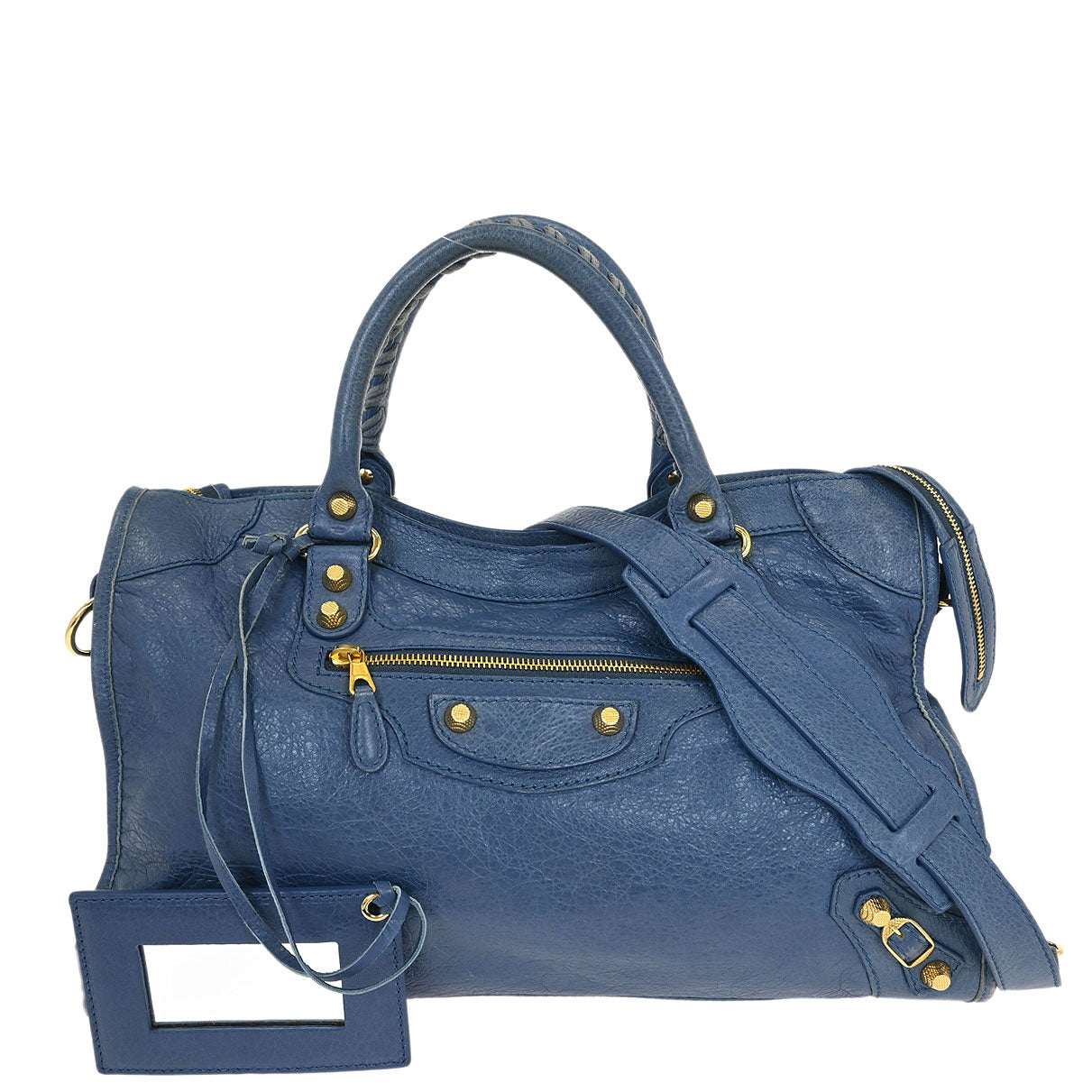 Balenciaga Blue The Giant City 2way Shoulder Handbag