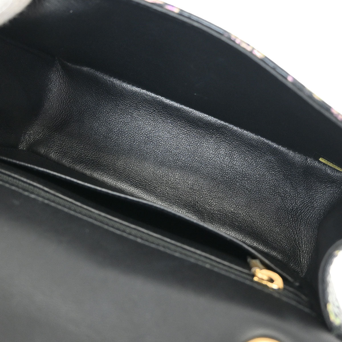 Chanel 2019 Black Embossed Leather Mademoiselle Lock Graffiti Shoulder Bag