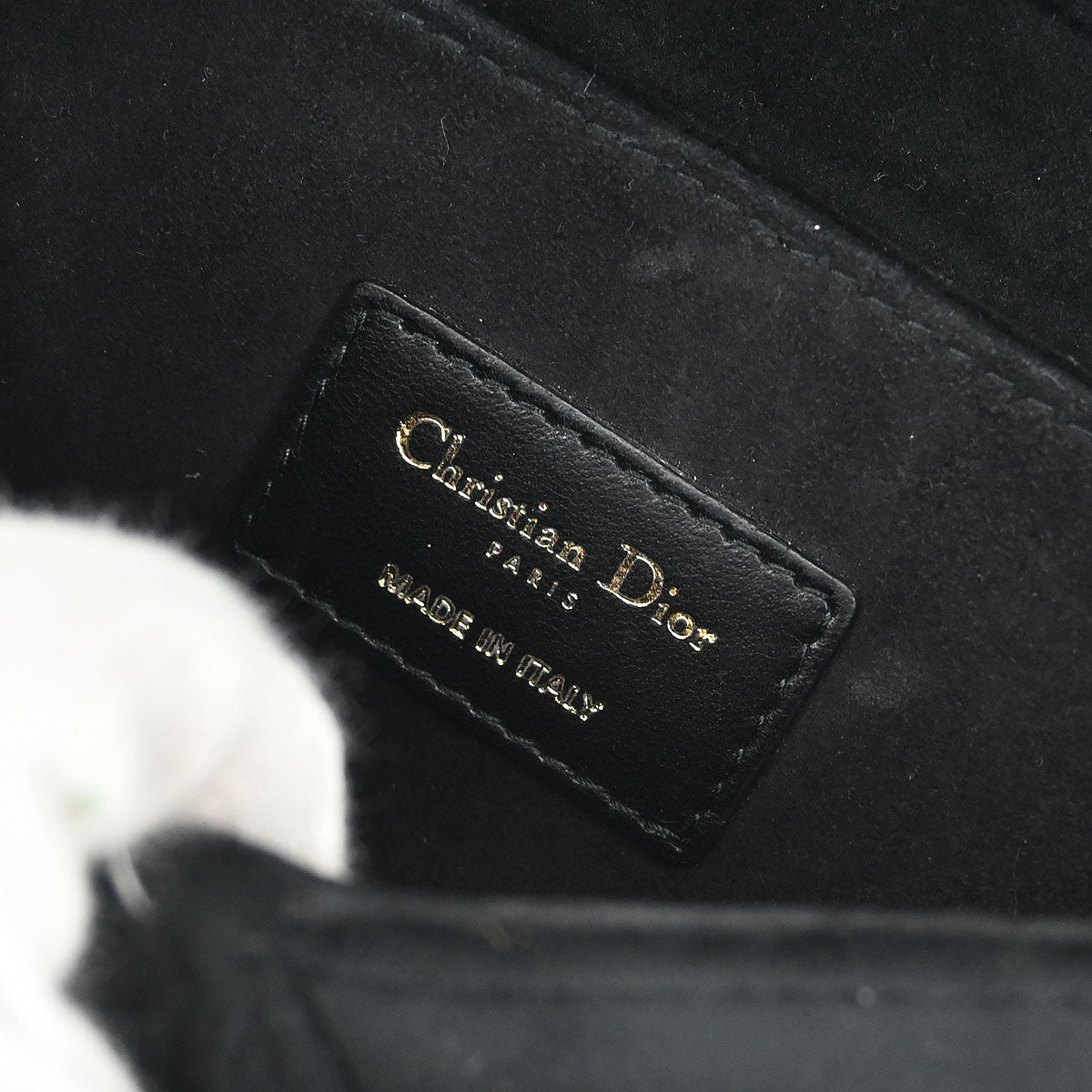 Christian Dior 2019 Black Velvet Saddle Handbag