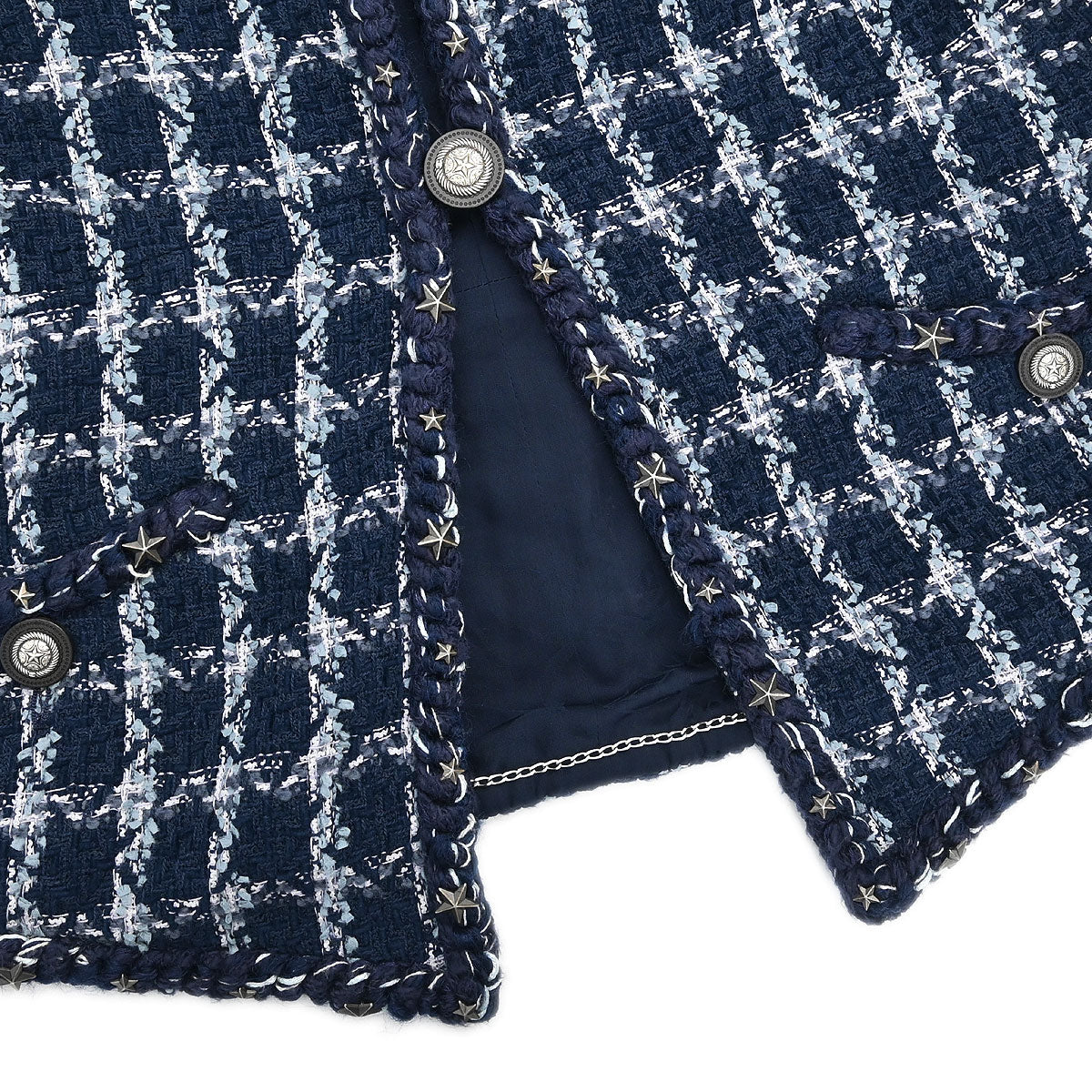 Chanel 2014-2015 Single Breasted Jacket Navy #40