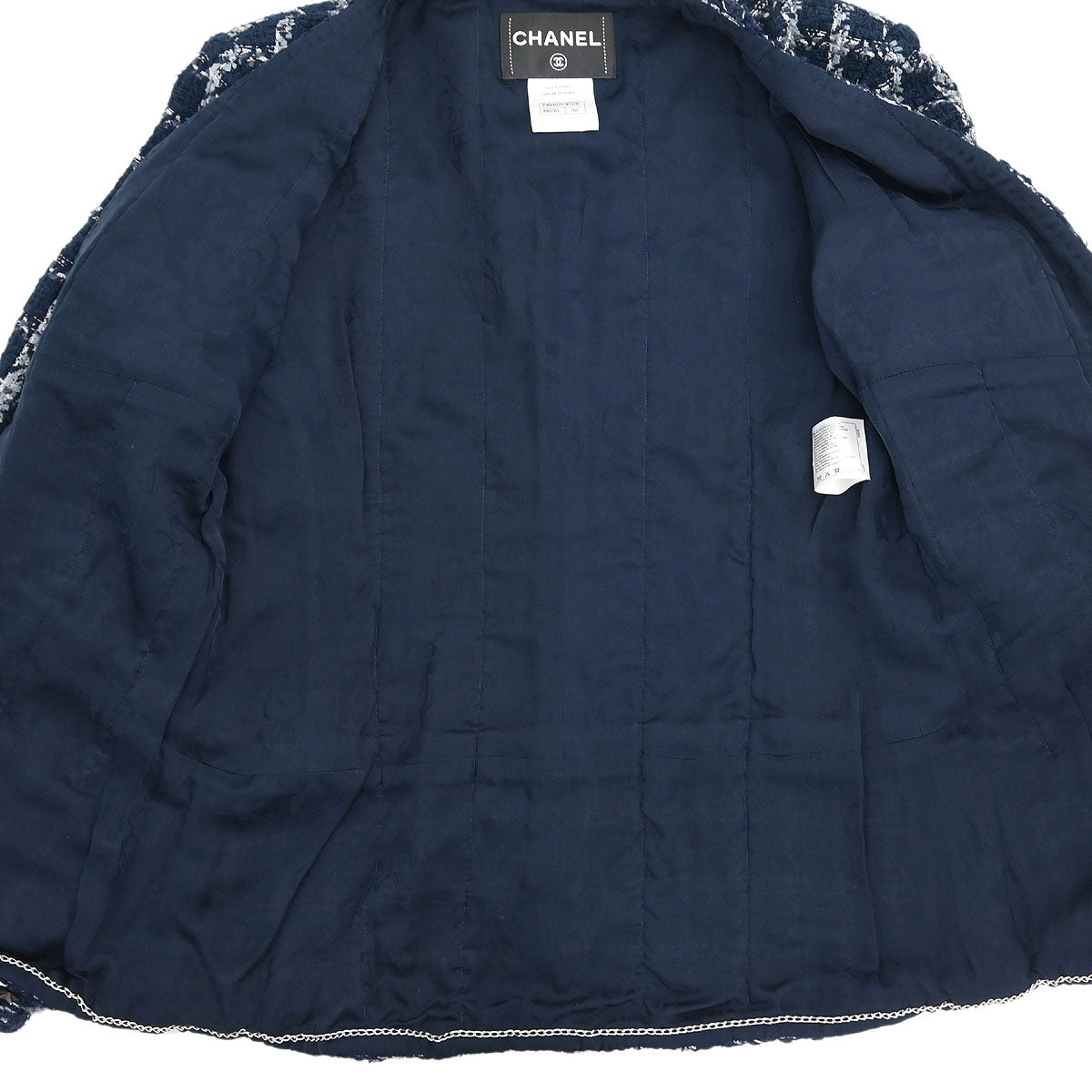 Chanel 2014-2015 Single Breasted Jacket Navy #40