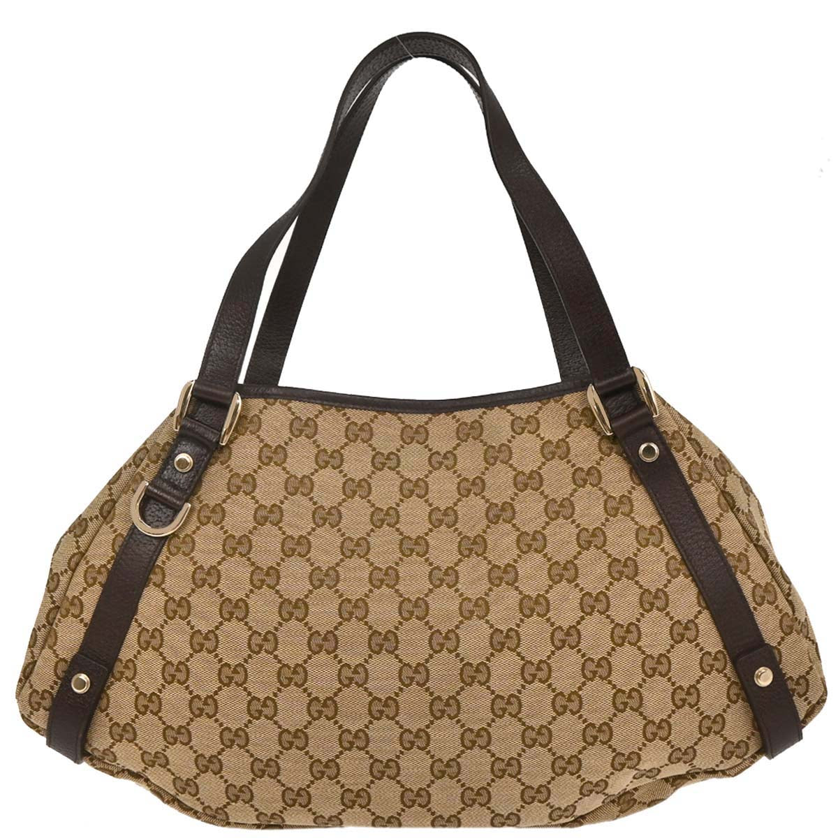 Gucci Beige Canvas GG Hobo Handbag