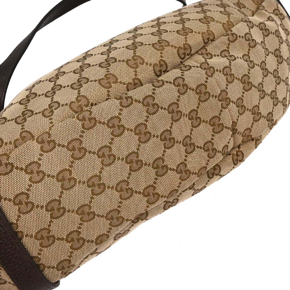 Gucci Beige Canvas GG Hobo Handbag