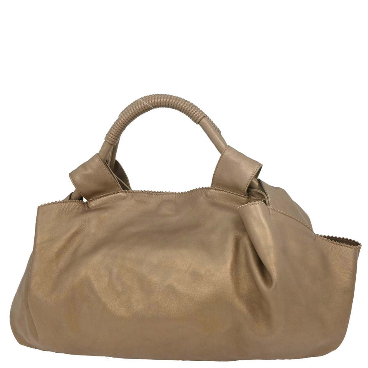 Loewe Gold Lambskin Nappa Aire Tote Handbag