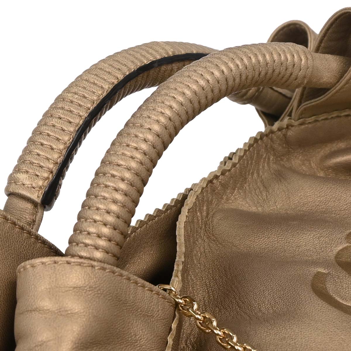 Loewe Gold Lambskin Nappa Aire Tote Handbag