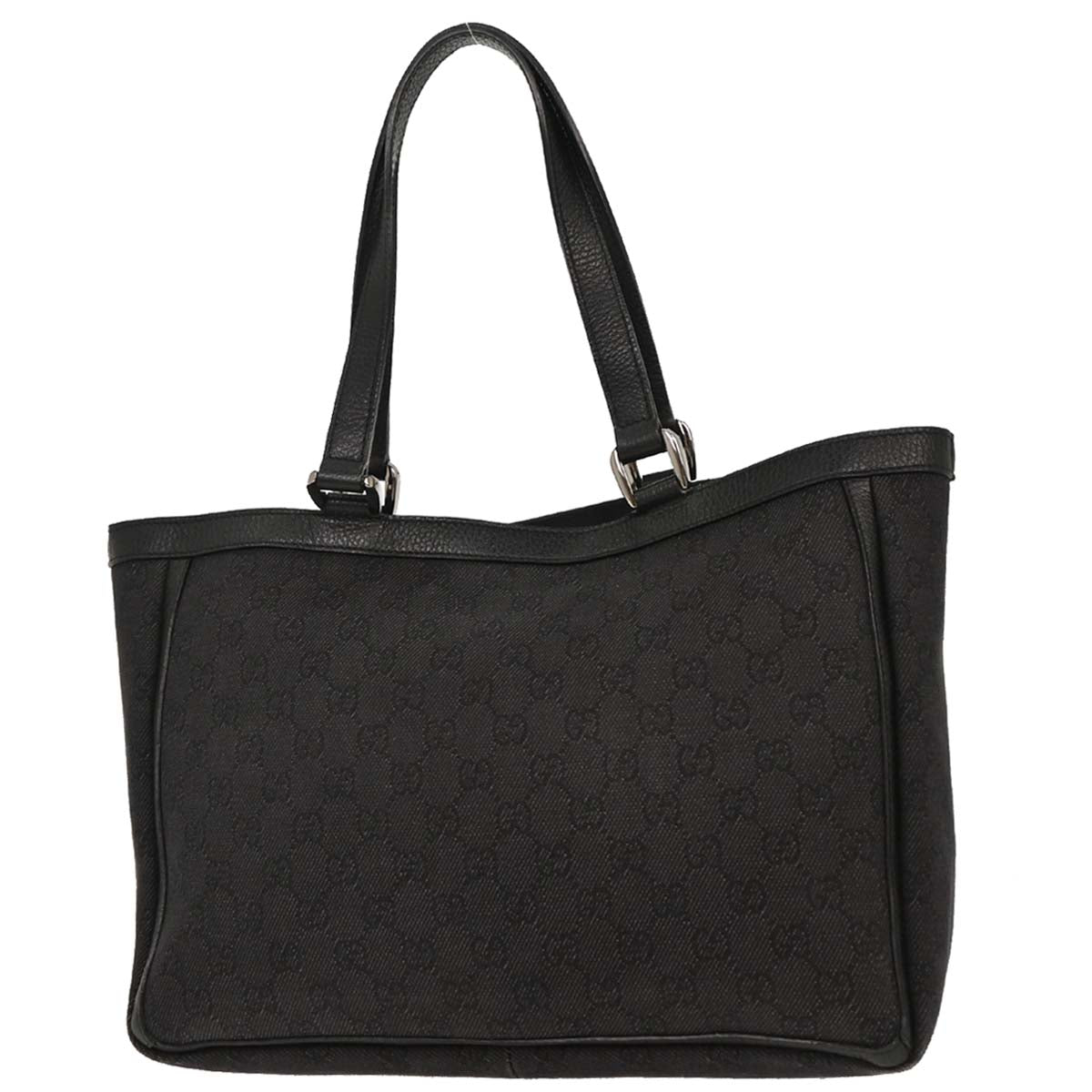 Gucci Black Canvas GG Tote Handbag