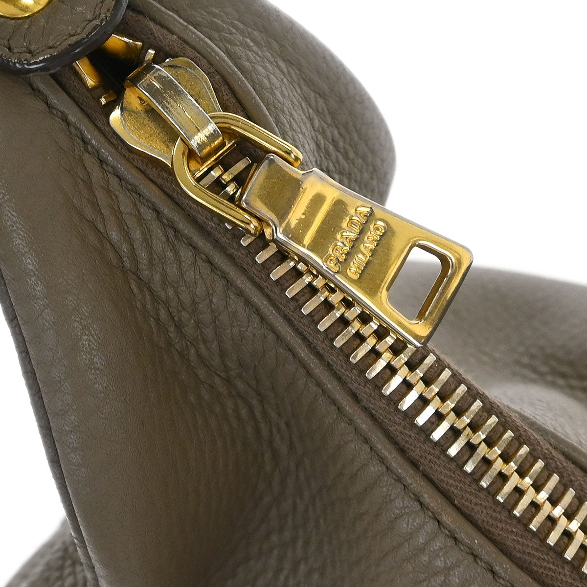 Prada Brown Leather Hobo Shoulder Bag