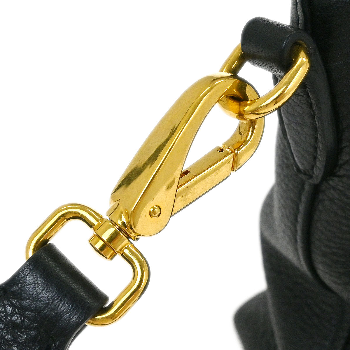 Prada Black Leather 2way Shoulder Handbag