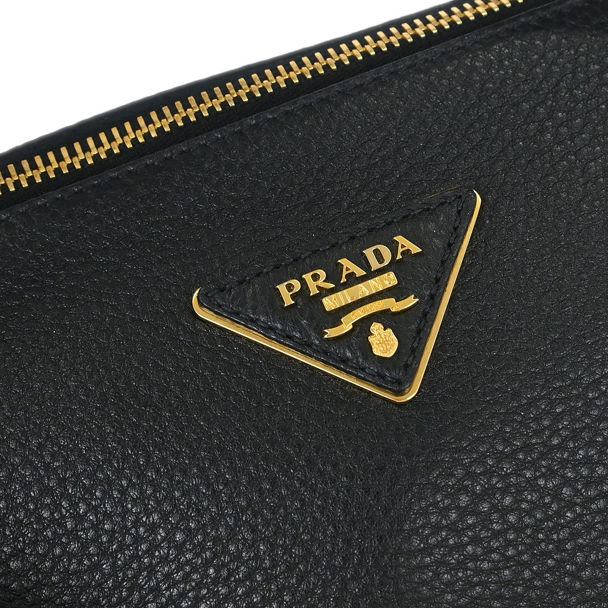 Prada Black Leather 2way Shoulder Handbag