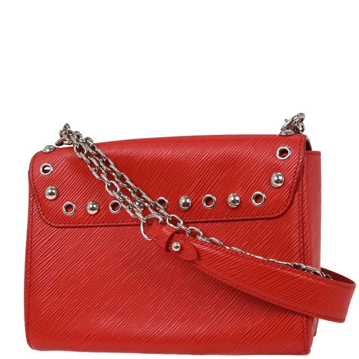 Louis Vuitton Red Epi Studded Twist MM Shoulder Bag M50523