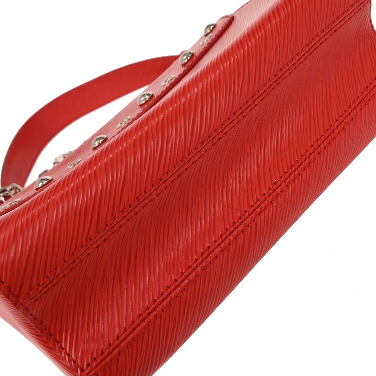 Louis Vuitton Red Epi Studded Twist MM Shoulder Bag M50523