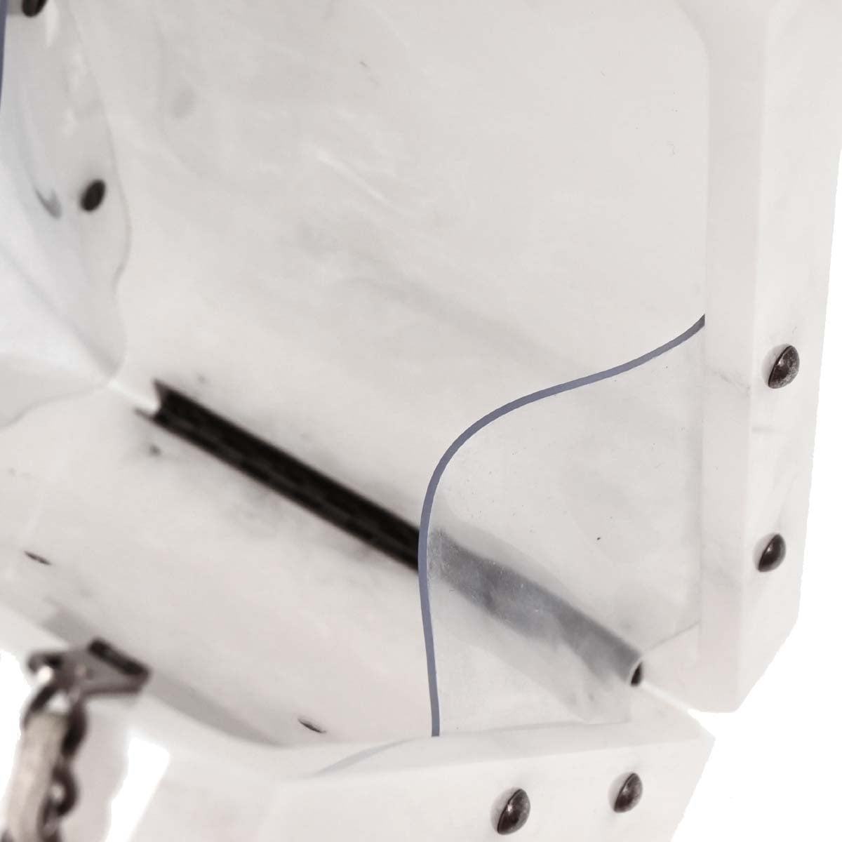 Chanel White Acrylic Perfume Bottle Shoulder Bag