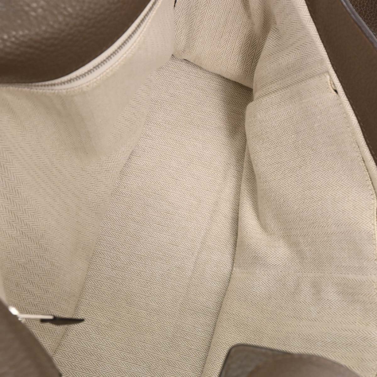 Hermes Taupe Gray Taurillon Clemence Alfred 35 Messenger Bag