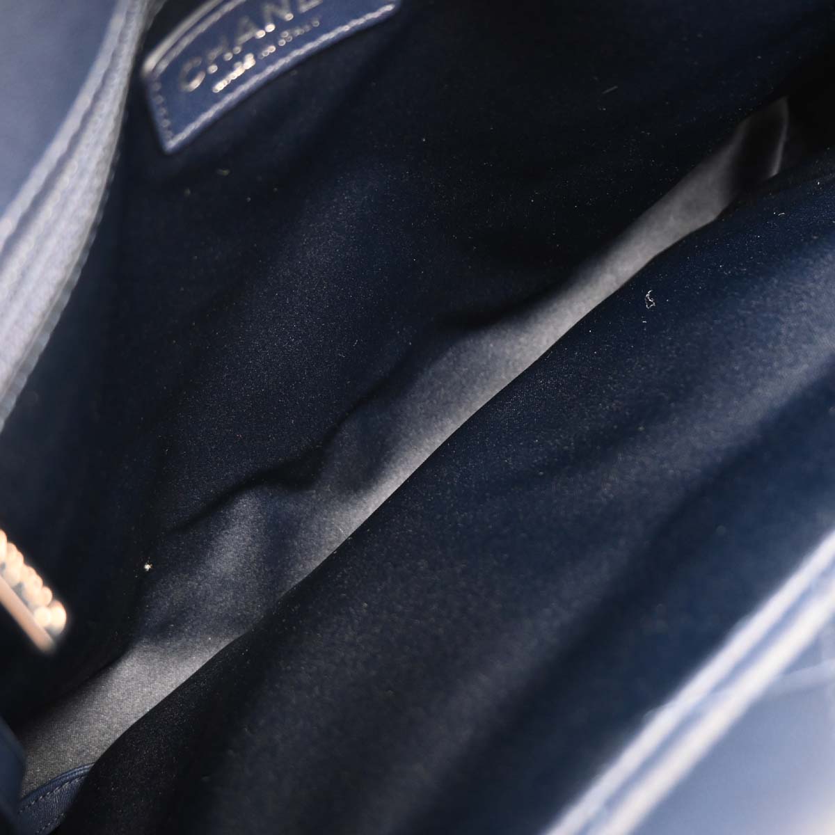 Chanel 2014-2015 Navy Calfskin Shopping Tote 2way Shoulder Handbag