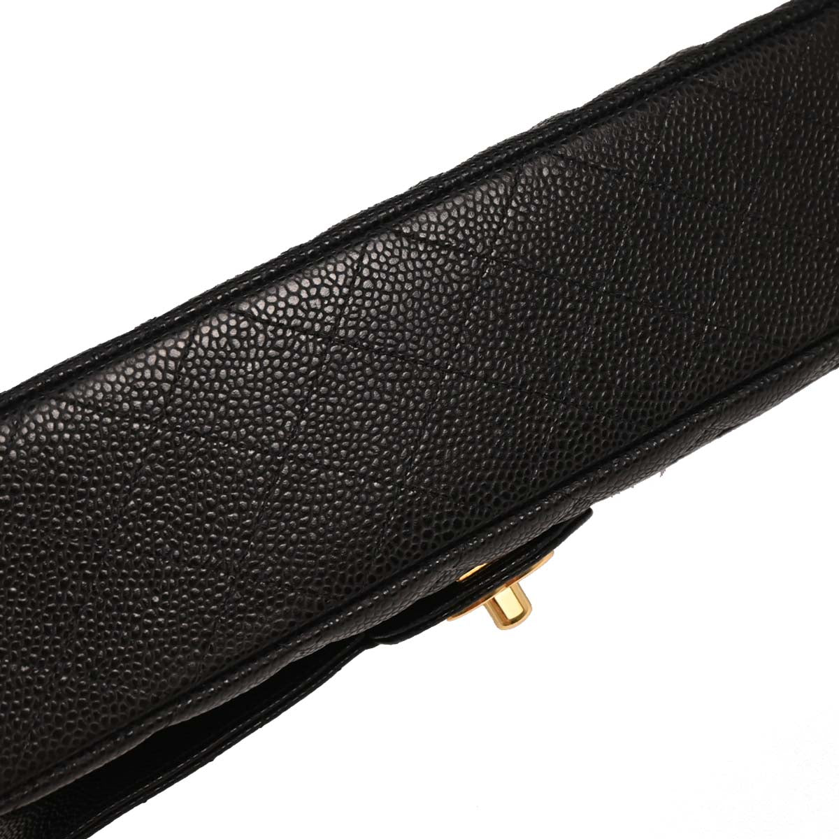 Chanel 2014 Black Caviar Medium Classic Double Flap Shoulder Bag