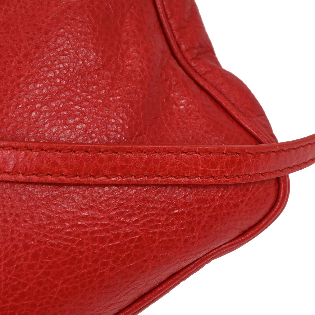 Balenciaga Red Leather Hip Shoulder Bag