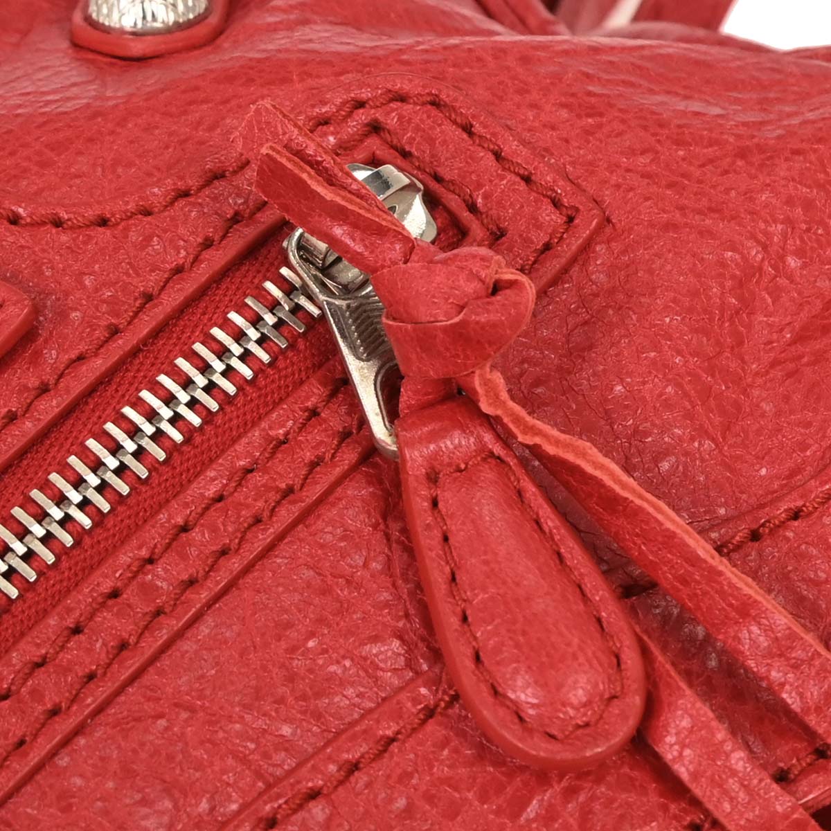 Balenciaga Red Leather Hip Shoulder Bag