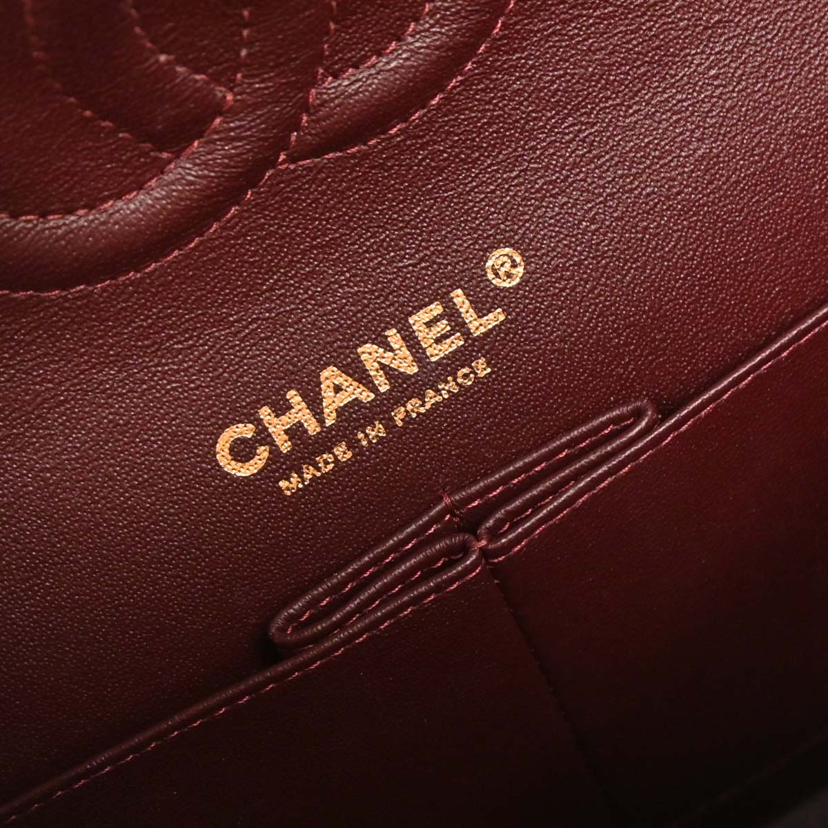 Chanel 2014 Black Caviar Medium Classic Double Flap Shoulder Bag